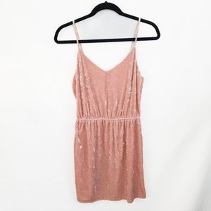 NWOT Forever 21 Pink Crushed Velvet Mini Body Con Dress Size M